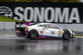 #53 McLaren Artura Trophy Evo of Neil Langberg and Kevin Madsen, RP Motorsports by Forte Racing, McLaren Trophy America, Am, SRO America, Sonoma Raceway, Sonoma, CA, March 2025.
 | Brian Cleary/SRO