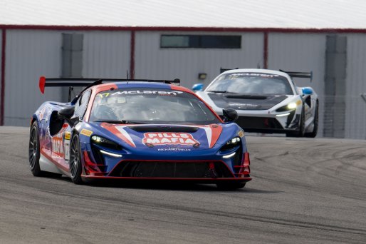 #17 McLaren Artura Trophy Evo of Tom Kopczynski and Eric Filgueiras, Riley Motorsports, McLaren Trophy America, Pro-Am, SRO America, Circuit fo the Americas, Austin, TX, April 2025.
 | Brian Cleary/SRO