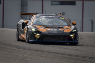 #52 McLaren Artura Trophy Evo of Jason Guzman and Chris Leichtweis, AeroB Motorsports powered by Skip Barber Racing, McLaren Trophy America, SRO America, Circuit fo the Americas, Austin, TX, April 2025.
 | Brian Cleary/SRO