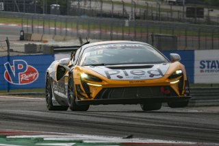 #919 McLaren Artura Trophy Evo of Cooper Broll and Tommy Pintos, Skip Barber Racing, McLaren Trophy America, Pro, SRO America, Circuit fo the Americas, Austin, TX, April 2025.
 | Brian Cleary/SRO