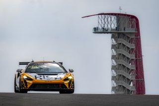 #919 McLaren Artura Trophy Evo of Cooper Broll and Tommy Pintos, Skip Barber Racing, McLaren Trophy America, Pro, SRO America, Circuit fo the Americas, Austin, TX, April 2025.
 | Brian Cleary/SRO