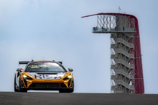 #919 McLaren Artura Trophy Evo of Cooper Broll and Tommy Pintos, Skip Barber Racing, McLaren Trophy America, Pro, SRO America, Circuit fo the Americas, Austin, TX, April 2025.
 | Brian Cleary/SRO