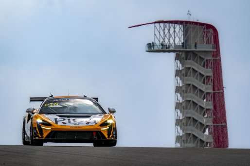 #919 McLaren Artura Trophy Evo of Cooper Broll and Tommy Pintos, Skip Barber Racing, McLaren Trophy America, Pro, SRO America, Circuit fo the Americas, Austin, TX, April 2025.
 | Brian Cleary/SRO