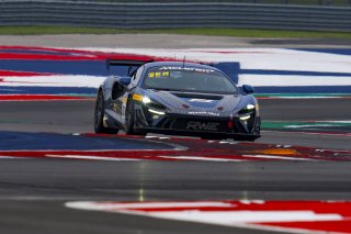 #10 McLaren Artura Trophy Evo of John Dempsey and Andrew Davis, RWE Motorsport, McLaren Trophy America, Pro-Am, SRO America, Circuit fo the Americas, Austin, TX, April 2025.
 | Brian Cleary/SRO