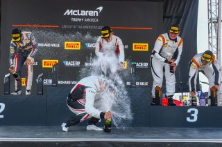 #74 McLaren Artura Trophy Evo of Casey Dennis and James Li, RWE Motorsport, McLaren Trophy America, Pro-Am, SRO America, Circuit fo the Americas, Austin, TX, April 2025.
 | Brian Cleary/SRO