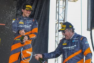 #56 McLaren Artura Trophy Evo of Robby Stockard and Bob Stockard, Hooper Street Racing, McLaren Trophy America, Am, SRO America, Circuit fo the Americas, Austin, TX, April 2025.
 | Brian Cleary/SRO