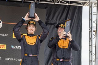 #3 McLaren Artura Trophy Evo of George Lawrence and Spencer Bucknum, Flying Lizards Motorsports, McLaren Trophy America, Pro-Am, SRO America, Circuit of the Americas, Austin, TX, April 2025.
 | Brian Cleary/SRO