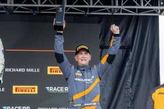 #49 McLaren Artura Trophy Evo of Stephen Sorbaro, OMS, McLaren Trophy America, Am, SRO America, Circuit of the Americas, Austin, TX, April 2025.
 | Brian Cleary/SRO