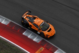 #3 McLaren Artura Trophy Evo of George Lawrence and Spencer Bucknum, Flying Lizards Motorsports, McLaren Trophy America, Pro-Am, SRO America, Circuit of the Americas, Austin, TX, April 2025.
 | Brian Cleary/SRO