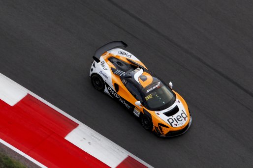 #919 McLaren Artura Trophy Evo of Cooper Broll and Tommy Pintos, Skip Barber Racing, McLaren Trophy America, Pro, SRO America, Circuit of the Americas, Austin, TX, April 2025.
 | Brian Cleary/SRO