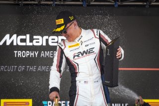 #74 McLaren Artura Trophy Evo of Casey Dennis and James Li, RWE Motorsport, McLaren Trophy America, Pro-Am, SRO America, Circuit fo the Americas, Austin, TX, April 2025.
 | Brian Cleary/SRO