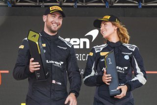 #43 McLaren Artura Trophy Evo of Alexandra Hainer and Jesse Lazare, Motorsports in Action, McLaren Trophy America, Pro-Am, SRO America, Circuit fo the Americas, Austin, TX, April 2025.
 | Brian Cleary/SRO