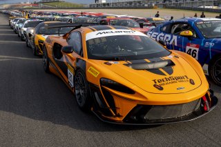 #21 McLaren Artura Trophy Evo of Colin Harrison, TechSport, McLaren Trophy America, Am, SRO America, Circuit fo the Americas, Austin, TX, April 2025.
 | Brian Cleary/SRO