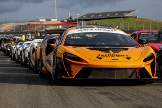 #21 McLaren Artura Trophy Evo of Colin Harrison, TechSport, McLaren Trophy America, Am, SRO America, Circuit fo the Americas, Austin, TX, April 2025.
 | Brian Cleary/SRO