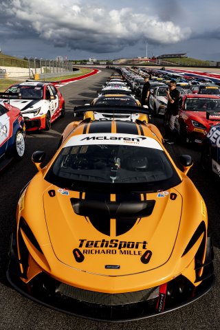 #21 McLaren Artura Trophy Evo of Colin Harrison, TechSport, McLaren Trophy America, Am, SRO America, Circuit fo the Americas, Austin, TX, April 2025.
 | Brian Cleary/SRO