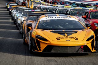 #21 McLaren Artura Trophy Evo of Colin Harrison, TechSport, McLaren Trophy America, Am, SRO America, Circuit fo the Americas, Austin, TX, April 2025.
 | Brian Cleary/SRO