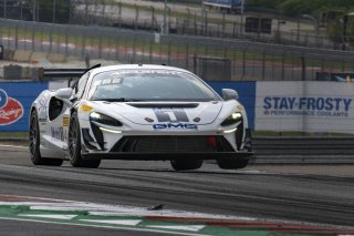#4 McLaren Artura Trophy Evo of K.C. King and John Capestro-Dubets, GMG Racing, McLaren Trophy America, SRO America, Circuit fo the Americas, Austin, TX, April 2025.
 | Brian Cleary/SRO