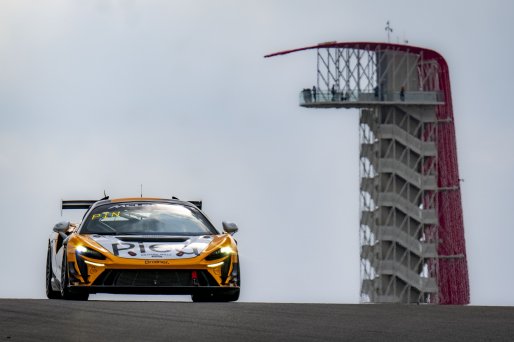 #919 McLaren Artura Trophy Evo of Cooper Broll and Tommy Pintos, Skip Barber Racing, McLaren Trophy America, Pro, SRO America, Circuit fo the Americas, Austin, TX, April 2025.
 | Brian Cleary/SRO