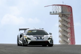 #4 McLaren Artura Trophy Evo of K.C. King and John Capestro-Dubets, GMG Racing, McLaren Trophy America, SRO America, Circuit fo the Americas, Austin, TX, April 2025.
 | Brian Cleary/SRO