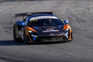 #56 McLaren Artura Trophy Evo of Robby Stockard and Bob Stockard, Hooper Street Racing, McLaren Trophy America, Am, SRO America, VIRginia International Raceway, alton, VA, July 2025.
 | Brian Cleary/SRO