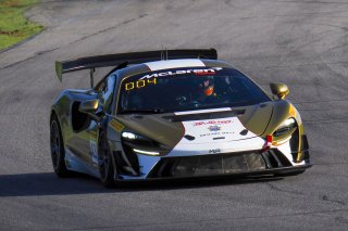 #43 McLaren Artura Trophy Evo of Alexandra Hainer and Jesse Lazare, Motorsports in Action, McLaren Trophy America, Pro-Am, SRO America, VIRginia International Raceway, alton, VA, July 2025.
 | Brian Cleary/SRO