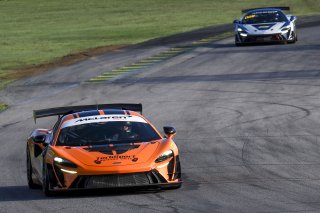 #21 McLaren Artura Trophy Evo of Colin Harrison, TechSport, McLaren Trophy America, Am, SRO America, VIRginia International Raceway, alton, VA, July 2025.
 | Brian Cleary/SRO