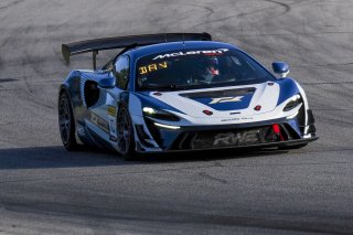 #10 McLaren Artura Trophy Evo of John Dempsey and Andrew Davis, RWE Motorsport, McLaren Trophy America, Pro-Am, SRO America, VIRginia International Raceway, alton, VA, July 2025.
 | Brian Cleary/SRO