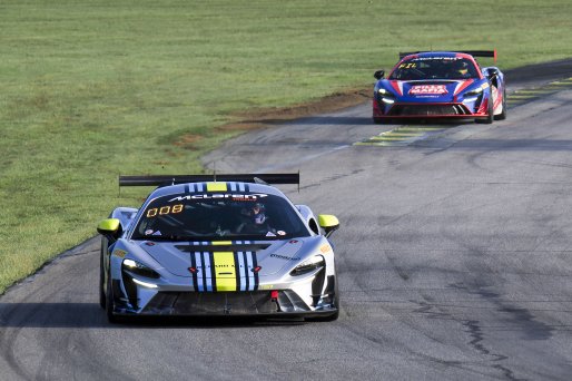 #919 McLaren Artura Trophy Evo of Cooper Broll and Tommy Pintos, Skip Barber Racing, McLaren Trophy America, Pro, SRO America, VIRginia International Raceway, alton, VA, July 2025.
 | Brian Cleary/SRO