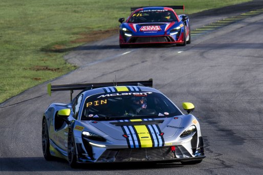 #919 McLaren Artura Trophy Evo of Cooper Broll and Tommy Pintos, Skip Barber Racing, McLaren Trophy America, Pro, SRO America, VIRginia International Raceway, alton, VA, July 2025.
 | Brian Cleary/SRO