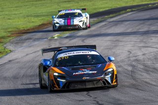 #56 McLaren Artura Trophy Evo of Robby Stockard and Bob Stockard, Hooper Street Racing, McLaren Trophy America, Am, SRO America, VIRginia International Raceway, alton, VA, July 2025.
 | Brian Cleary/SRO