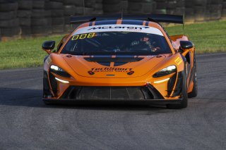 #21 McLaren Artura Trophy Evo of Colin Harrison, TechSport, McLaren Trophy America, Am, SRO America, VIRginia International Raceway, alton, VA, July 2025.
 | Brian Cleary/SRO