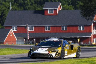 #43 McLaren Artura Trophy Evo of Alexandra Hainer and Jesse Lazare, Motorsports in Action, McLaren Trophy America, Pro-Am, SRO America, VIRginia International Raceway, alton, VA, July 2025.
 | Brian Cleary/SRO