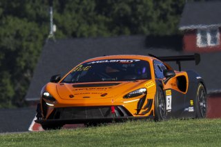 #3 McLaren Artura Trophy Evo of George Lawrence and Spencer Bucknum, Flying Lizards Motorsports, McLaren Trophy America, Pro-Am, SRO America, VIRginia International Raceway, alton, VA, July 2025.
 | Brian Cleary/SRO