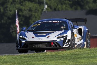 #10 McLaren Artura Trophy Evo of John Dempsey and Andrew Davis, RWE Motorsport, McLaren Trophy America, Pro-Am, SRO America, VIRginia International Raceway, alton, VA, July 2025.
 | Brian Cleary/SRO