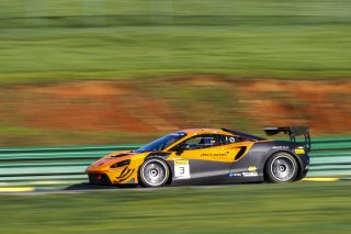 #3 McLaren Artura Trophy Evo of George Lawrence and Spencer Bucknum, Flying Lizards Motorsports, McLaren Trophy America, Pro-Am, SRO America, VIRginia International Raceway, alton, VA, July 2025.
 | Brian Cleary/SRO