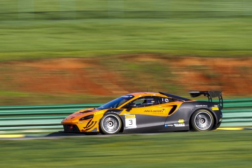 #3 McLaren Artura Trophy Evo of George Lawrence and Spencer Bucknum, Flying Lizards Motorsports, McLaren Trophy America, Pro-Am, SRO America, VIRginia International Raceway, alton, VA, July 2025.
 | Brian Cleary/SRO