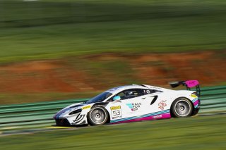 #53 McLaren Artura Trophy Evo of Neil Langberg and Kevin Madsen, RP Motorsports by Forte Racing, McLaren Trophy America, Am, SRO America, VIRginia International Raceway, alton, VA, July 2025.
 | Brian Cleary/SRO