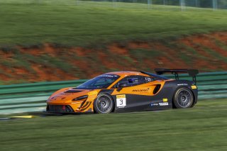 #3 McLaren Artura Trophy Evo of George Lawrence and Spencer Bucknum, Flying Lizards Motorsports, McLaren Trophy America, Pro-Am, SRO America, VIRginia International Raceway, alton, VA, July 2025.
 | Brian Cleary/SRO
