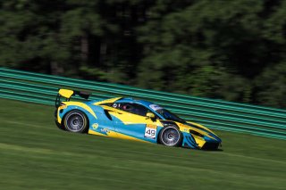 #49 McLaren Artura Trophy Evo of Stephen Sorbaro, OMS, McLaren Trophy America, Am, SRO America, VIRginia International Raceway, alton, VA, July 2025.
 | Brian Cleary/SRO