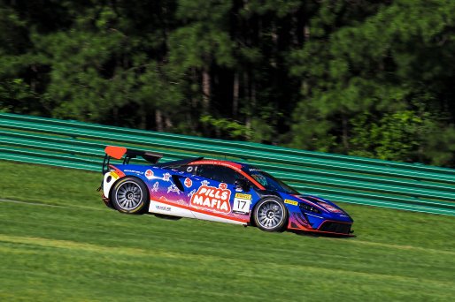 #17 McLaren Artura Trophy Evo of Tom Kopczynski and Eric Filgueiras, Riley Motorsports, McLaren Trophy America, Pro-Am, SRO America, VIRginia International Raceway, alton, VA, July 2025.
 | Brian Cleary/SRO