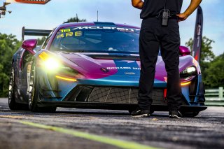 #18 McLaren Artura Trophy Evo of Brandon Kreutz and Canaan O'Connell, Flying Lizards Motorsports, McLaren Trophy America, SRO America, VIRginia International Raceway, alton, VA, July 2025.
 | Brian Cleary/SRO