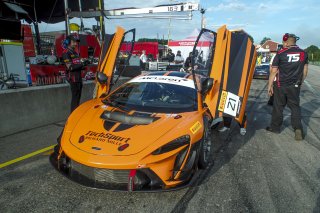#21 McLaren Artura Trophy Evo of Colin Harrison, TechSport, McLaren Trophy America, Am, SRO America, VIRginia International Raceway, alton, VA, July 2025.
 | Brian Cleary/SRO