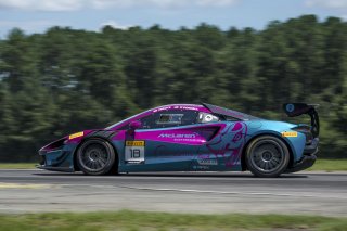 #18 McLaren Artura Trophy Evo of Brandon Kreutz and Canaan O'Connell, Flying Lizards Motorsports, McLaren Trophy America, SRO America, VIRginia International Raceway, alton, VA, July 2025.
 | Brian Cleary/SRO