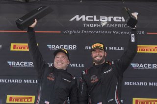 #5 McLaren Artura Trophy Evo of Deniz Teoman and Jeff Cook, Dark Horse Racing, McLaren Trophy America, SRO America, VIRginia International Raceway, alton, VA, July 2025.
 | Brian Cleary/SRO