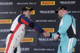 #18 McLaren Artura Trophy Evo of Brandon Kreutz and Canaan O'Connell, Flying Lizards Motorsports, McLaren Trophy America, #17 McLaren Artura Trophy Evo of Tom Kopczynski and Eric Filgueiras, Riley Motorsports, Pro-Am, \mSRO America, VIRginia International | Brian Cleary/SRO