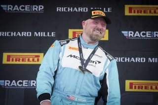 #18 McLaren Artura Trophy Evo of Brandon Kreutz and Canaan O'Connell, Flying Lizards Motorsports, McLaren Trophy America, SRO America, VIRginia International Raceway, alton, VA, July 2025.
 | Brian Cleary/SRO