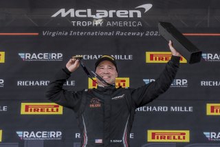#5 McLaren Artura Trophy Evo of Deniz Teoman and Jeff Cook, Dark Horse Racing, McLaren Trophy America, SRO America, VIRginia International Raceway, alton, VA, July 2025.
 | Brian Cleary/SRO