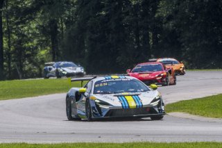#919 McLaren Artura Trophy Evo of Cooper Broll and Tommy Pintos, Skip Barber Racing, McLaren Trophy America, Pro, SRO America, VIRginia International Raceway, alton, VA, July 2025.
 | Brian Cleary/SRO