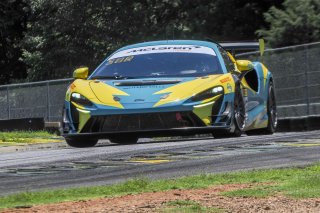 #49 McLaren Artura Trophy Evo of Stephen Sorbaro, OMS, McLaren Trophy America, Am, SRO America, VIRginia International Raceway, alton, VA, July 2025.
 | Brian Cleary/SRO