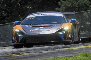 #56 McLaren Artura Trophy Evo of Robby Stockard and Bob Stockard, Hooper Street Racing, McLaren Trophy America, Am, SRO America, VIRginia International Raceway, alton, VA, July 2025.
 | Brian Cleary/SRO